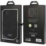Audi Silicone Case Black Hardcase AU-LSRIP15M-Q3/D1-BK Kryt iPhone 15 Plus
