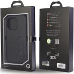 Audi Synthetic Leather Black Hardcase AU-TPUPCIP13P-TT/D1-BK Kryt iPhone 13/13 Pro