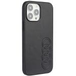 Audi Synthetic Leather Black Hardcase AU-TPUPCIP13PM-TT/D1-BK Kryt iPhone 13 Pro Max