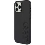 Audi Synthetic Leather Black Hardcase AU-TPUPCIP13PM-TT/D1-BK Kryt iPhone 13 Pro Max