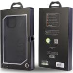 Audi Synthetic Leather Black Hardcase AU-TPUPCIP13PM-TT/D1-BK Kryt iPhone 13 Pro Max