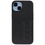 Audi Synthetic Leather Black Hardcase AU-TPUPCIP14-TT/D1-BK Kryt iPhone 14