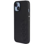Audi Synthetic Leather Black Hardcase AU-TPUPCIP14-TT/D1-BK Kryt iPhone 14