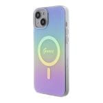 Guess GUHMP15MHITSU Purple Hardcase IML Iridescent MagSafe Kryt iPhone 15 Plus