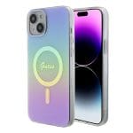 Guess GUHMP15MHITSU Purple Hardcase IML Iridescent MagSafe Kryt iPhone 15 Plus