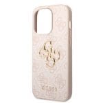 Guess PU 4G Metal Logo Pink Kryt iPhone 15 Pro Max