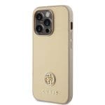 Guess PU 4G Strass Metal Logo Gold Kryt iPhone 15 Pro Max