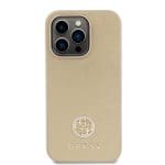 Guess PU 4G Strass Metal Logo Gold Kryt iPhone 15 Pro Max