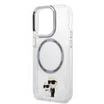 Karl Lagerfeld IML Karl and Choupette NFT MagSafe Transparent Kryt iPhone 15 Pro Max