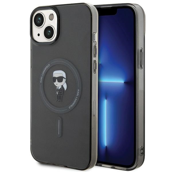 Karl Lagerfeld KLHMP15MHFCKNOK Black Hardcase IML Ikonik MagSafe Kryt iPhone 15 Plus
