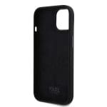 Karl Lagerfeld Liquid Silicone Metal Ikonik Black Kryt iPhone 15