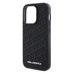 Karl Lagerfeld PU Quilted Pattern Black Kryt iPhone 15 Pro