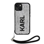 Karl Lagerfeld Sequins Reversible Black/Silver Kryt iPhone 15