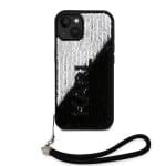 Karl Lagerfeld Sequins Reversible Black/Silver Kryt iPhone 15