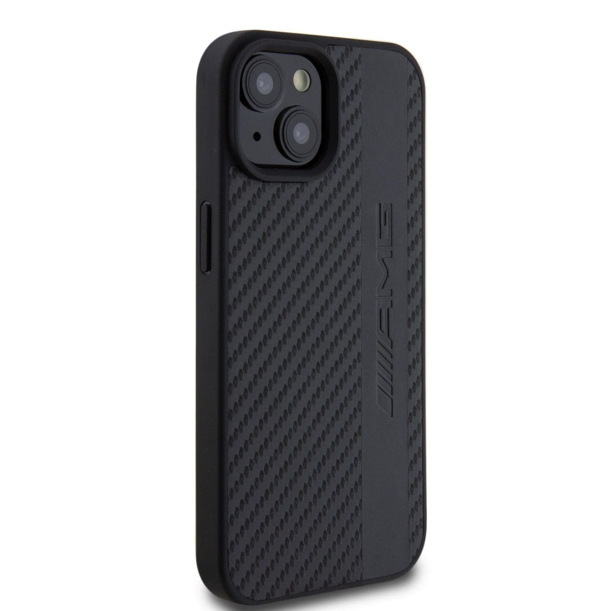 AMG PC/TPU Carbon Effect and Leather Stripe Magsafe Black Kryt iPhone 15