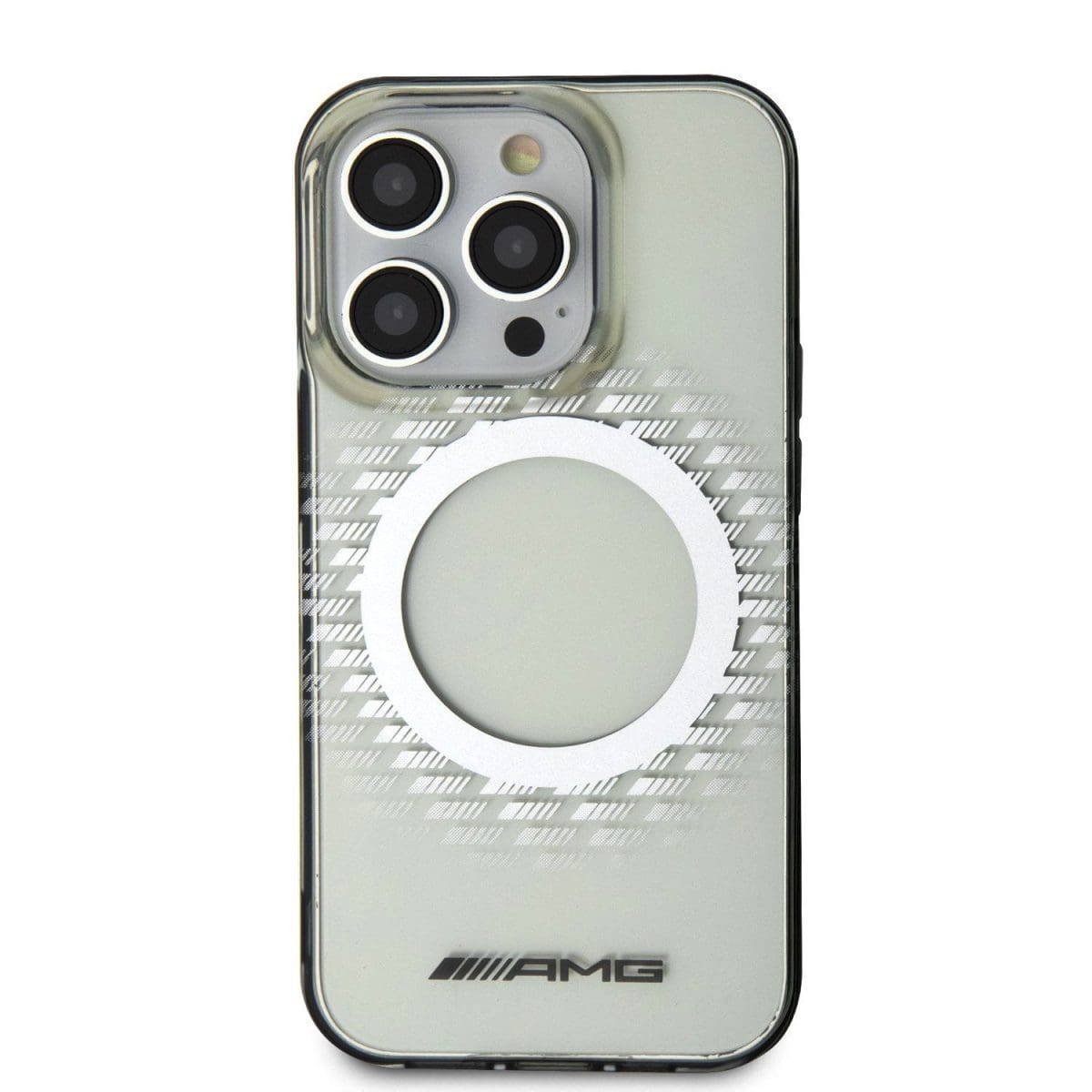 AMG PC/TPU Rhombuses Magsafe Transparent Kryt iPhone 15 Pro