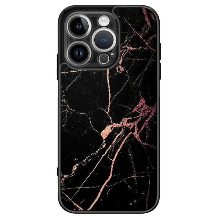 Black Rose Marble Kryt iPhone 14 Pro Max
