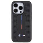 BMW BMHCP15LGSPPRK Black Hardcase Grip Stand Smooth & Perforated Kryt iPhone 15 Pro