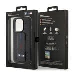 BMW BMHCP15LGSPPRK Black Hardcase Grip Stand Smooth & Perforated Kryt iPhone 15 Pro