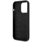 BMW BMHCP15LSILBK Black Silicone Metal Logo Kryt iPhone 15 Pro