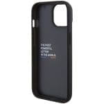 BMW BMHCP15S22PTDK Black Leather Stamp Tricolor Kryt iPhone 15