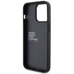BMW BMHCP15X22PTDK Black Leather Stamp Tricolor Kryt iPhone 15 Pro Max