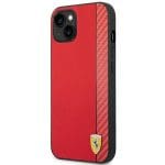 Ferrari FEHCP14MAXRE Red Hardcase Carbon Kryt iPhone 15 Plus/14 Plus