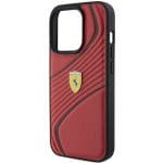 Ferrari FEHCP15LPTWR Red Hardcase Twist Metal Logo Kryt iPhone 15 Pro