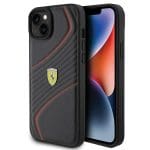 Ferrari FEHCP15MPTWK Black Hardcase Twist Metal Logo Kryt iPhone 15 Plus/14 Plus