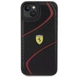 Ferrari FEHCP15MPTWK Black Hardcase Twist Metal Logo Kryt iPhone 15 Plus/14 Plus