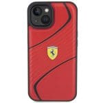 Ferrari FEHCP15SPTWR Red Hardcase Twist Metal Logo Kryt iPhone 15