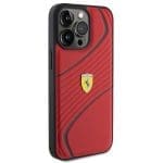 Ferrari FEHCP15XPTWR Red Hardcase Twist Metal Logo Kryt iPhone 15 Pro Max