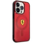Ferrari FEHMP14LURKR Red Hardcase Translucent Magsafe Kryt iPhone 14 Pro