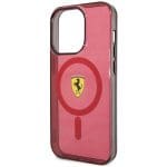 Ferrari FEHMP14LURKR Red Hardcase Translucent Magsafe Kryt iPhone 14 Pro