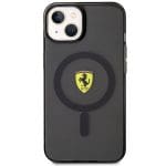 Ferrari FEHMP14MURKK Black Hardcase Translucent Magsafe Kryt iPhone 15 Plus/14 Plus