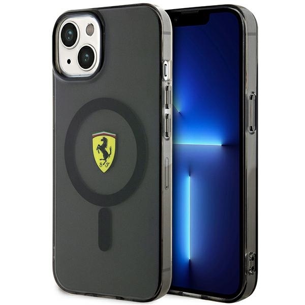 Ferrari FEHMP14MURKK Black Hardcase Translucent Magsafe Kryt iPhone 15 Plus/14 Plus
