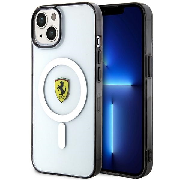 Ferrari FEHMP14MURKT Transparent Hardcase Outline Magsafe Kryt iPhone 15 Plus/14 Plus