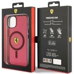 Ferrari FEHMP14SURKR Red Hardcase Translucent Magsafe Kryt iPhone 14