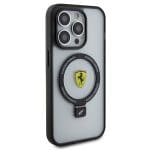 Ferrari FEHMP15LUSCAH Transparent Hardcase Ring Stand 2023 Collection Magsafe Kryt iPhone 15 Pro