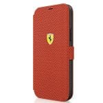 Ferrari FESPEFLBKP12SRE Red Book On Track Perforated Kryt iPhone 12 Mini