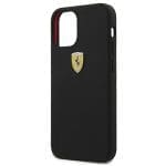 Ferrari FESSIHCP12SBK Black Hardcase On Track Silicone Kryt iPhone 12 Mini