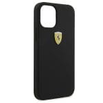 Ferrari FESSIHCP12SBK Black Hardcase On Track Silicone Kryt iPhone 12 Mini