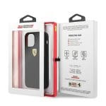 Ferrari FESSIHCP12SBK Black Hardcase On Track Silicone Kryt iPhone 12 Mini