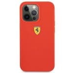 Ferrari FESSIHCP13XRE Red Hardcase Silicone Kryt iPhone 13 Pro Max