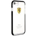 Ferrari Hardcase FEGLHCP7BK Shockproof Transparent Black Kryt iPhone 7/8/SE 2020/SE 2022