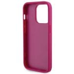 Guess GUHCP15LPS4DGPP Pink Hardcase Strass Metal Logo Kryt iPhone 15 Pro
