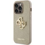 Guess GUHCP15LPSP4LGD Gold Hardcase Perforated 4G Glitter Kryt iPhone 15 Pro