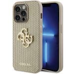 Guess GUHCP15LPSP4LGD Gold Hardcase Perforated 4G Glitter Kryt iPhone 15 Pro
