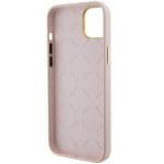 Guess GUHCP15M4DGPP Light Pink Hardcase Silicone Logo Strass 4G Kryt iPhone 15 Plus