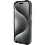 Guess GUHMP15LHRSGSK Black Hardcase Ring Stand Script Glitter MagSafe Kryt iPhone 15 Pro